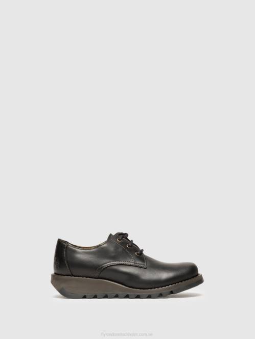 derbyskor simb389 kvinnor Fly London 2T02698 svart