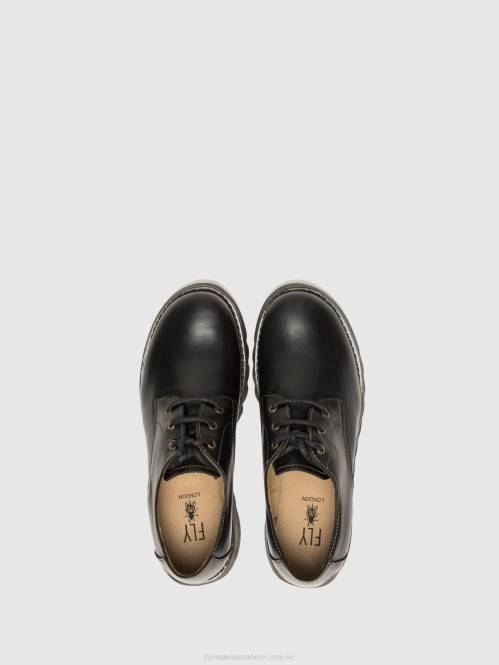 derbyskor simb389 kvinnor Fly London 2T02698 svart