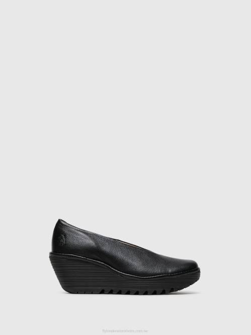 kilskor yaz kvinnor Fly London 2T02702 blank svart