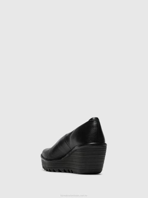 kilskor yaz kvinnor Fly London 2T02702 blank svart