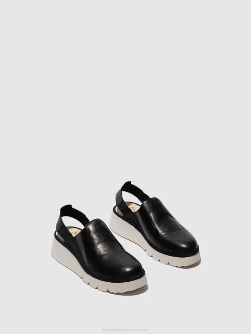 sling-back skor plog430 kvinnor Fly London 2T02645 svart
