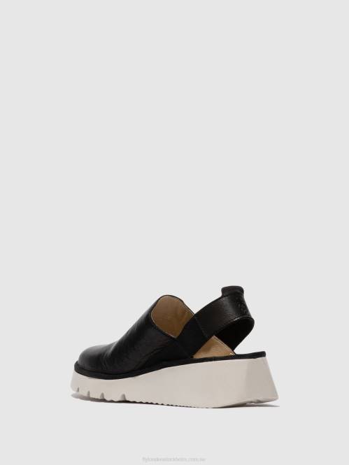 sling-back skor plog430 kvinnor Fly London 2T02645 svart