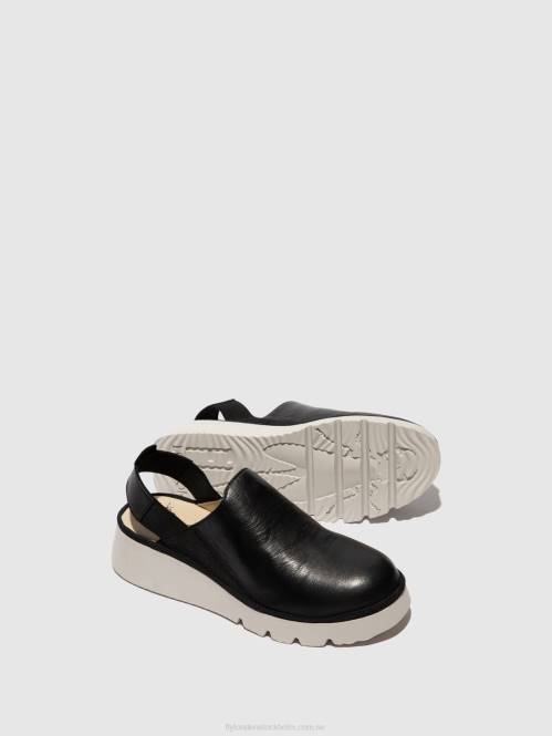 sling-back skor plog430 kvinnor Fly London 2T02645 svart