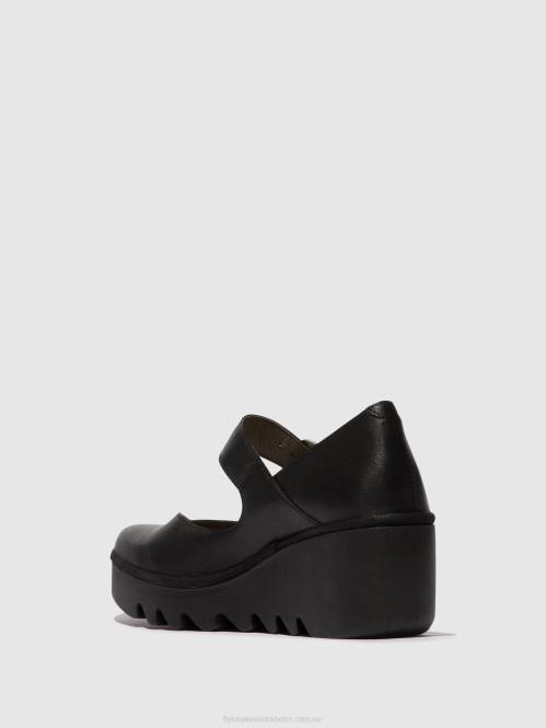 spänne skor baxe428 kvinnor Fly London 2T02620 svart