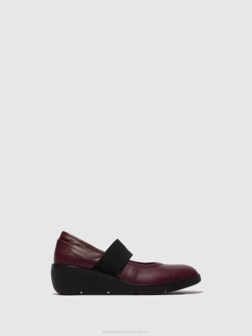 elastiska skor nara547 kvinnor Fly London 2T02686 bordeaux