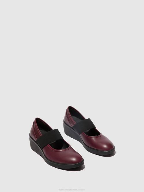 elastiska skor nara547 kvinnor Fly London 2T02686 bordeaux