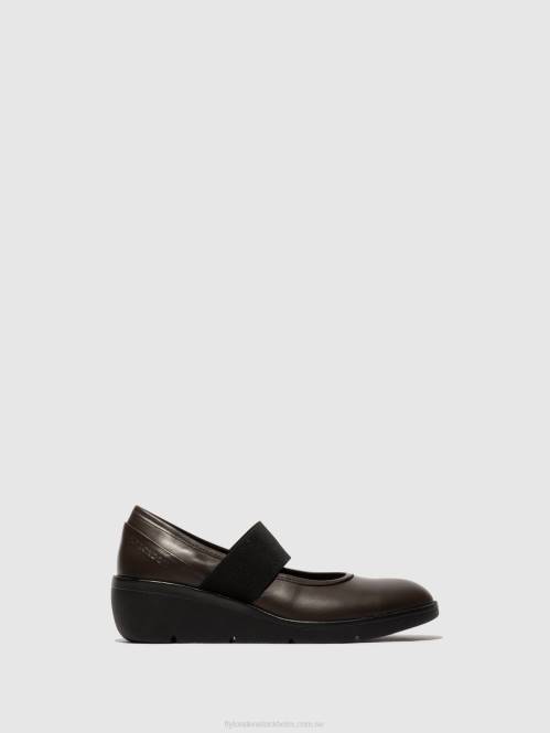 elastiska skor nara547 kvinnor Fly London 2T02687 brun