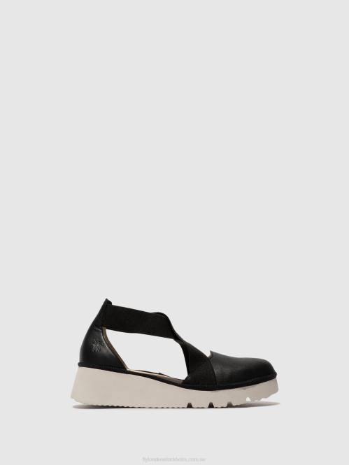 elastiska skor pacy415 kvinnor Fly London 2T02661 svart
