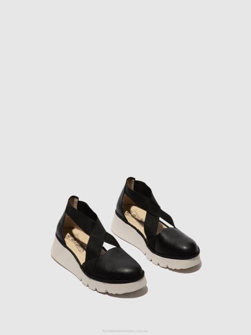elastiska skor pacy415 kvinnor Fly London 2T02661 svart