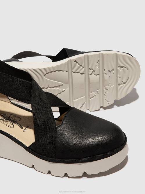 elastiska skor pacy415 kvinnor Fly London 2T02661 svart