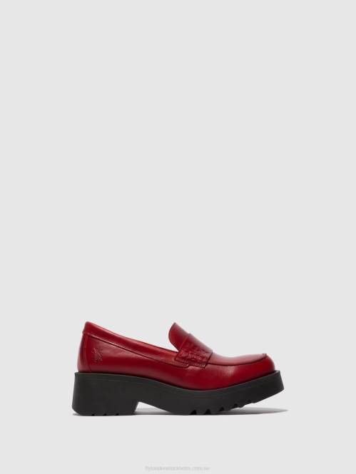 loafers skor maus791 kvinnor Fly London 2T02674 röd