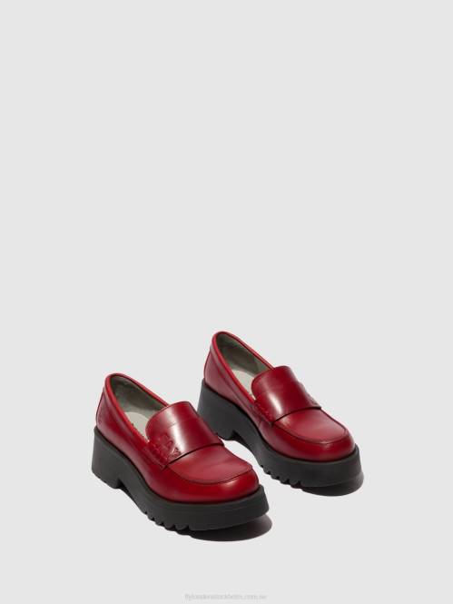 loafers skor maus791 kvinnor Fly London 2T02674 röd