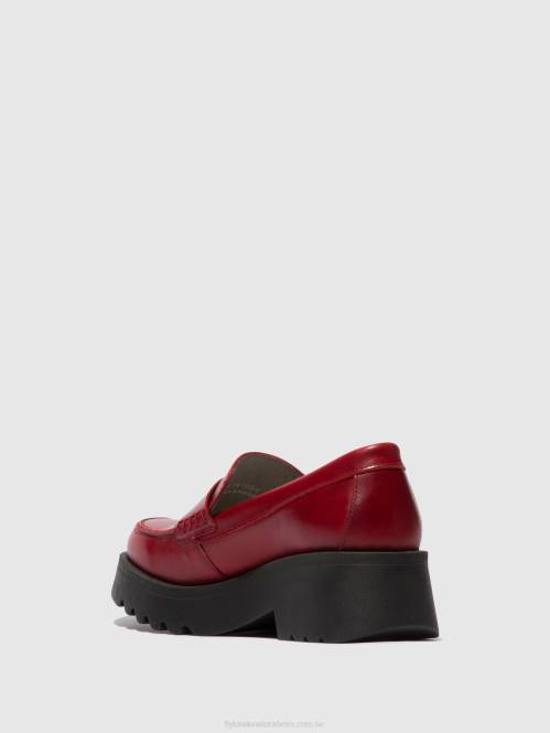 loafers skor maus791 kvinnor Fly London 2T02674 röd