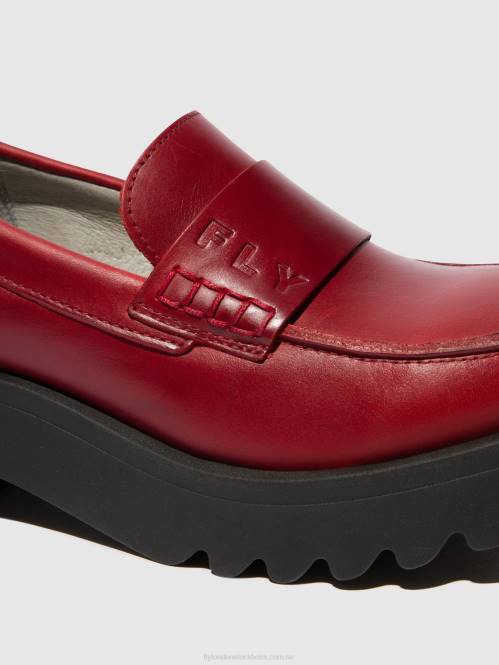 loafers skor maus791 kvinnor Fly London 2T02674 röd