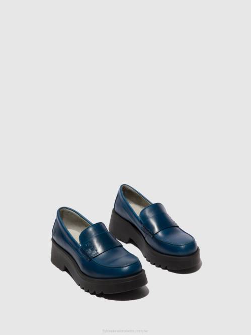 loafers skor maus791 kvinnor Fly London 2T02675 Kungsblått