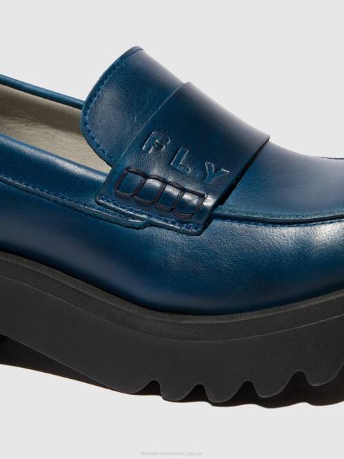 loafers skor maus791 kvinnor Fly London 2T02675 Kungsblått
