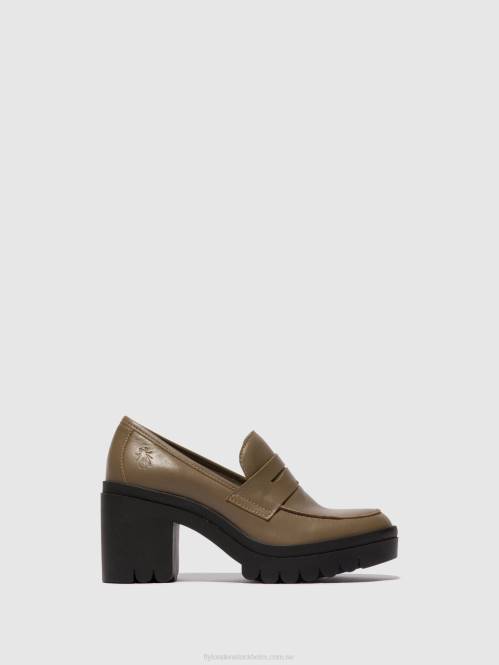 loafers skor toky803 kvinnor Fly London 2T02673 taupe
