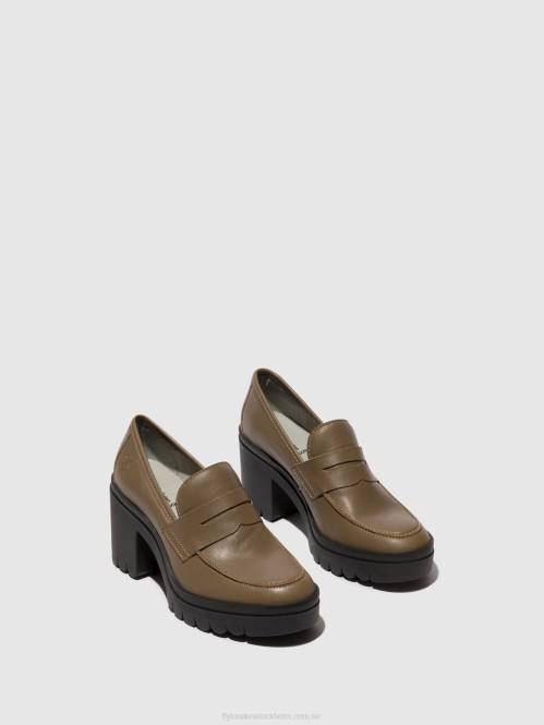 loafers skor toky803 kvinnor Fly London 2T02673 taupe
