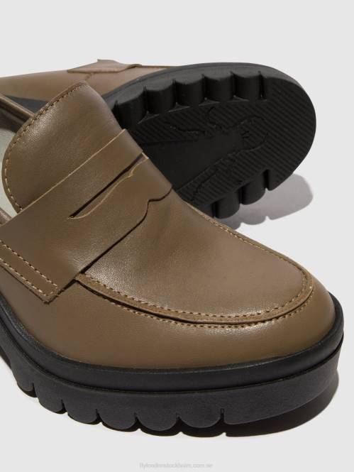 loafers skor toky803 kvinnor Fly London 2T02673 taupe