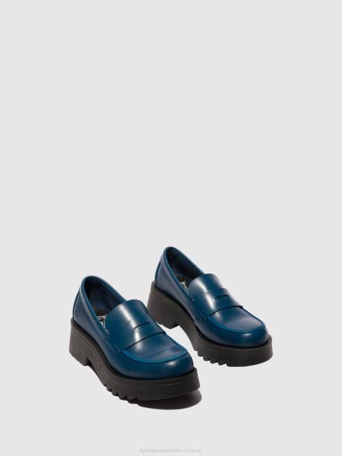 loafers skor vallgrav948 kvinnor Fly London 2T02652 blå