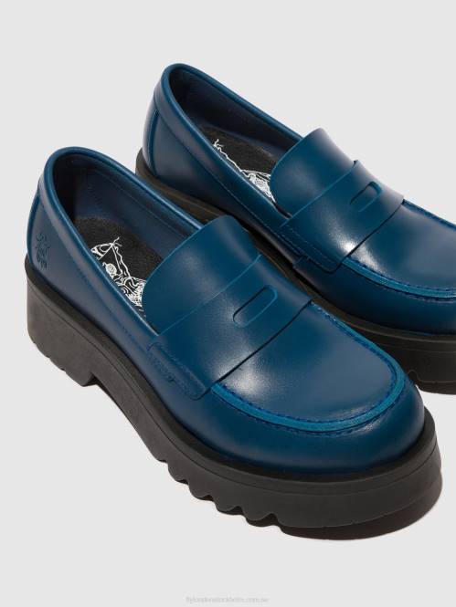 loafers skor vallgrav948 kvinnor Fly London 2T02652 blå