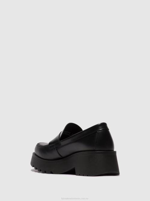 loafers skor vallgrav948 kvinnor Fly London 2T02653 svart (svart sula)