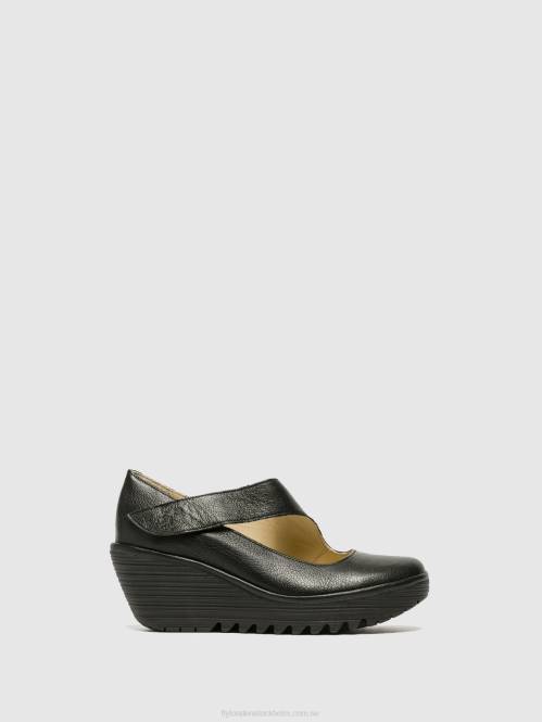 mary jane skor yasi682 kvinnor Fly London 2T02696 mousse svart