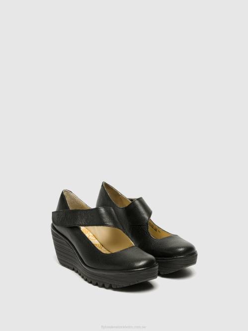mary jane skor yasi682 kvinnor Fly London 2T02696 mousse svart