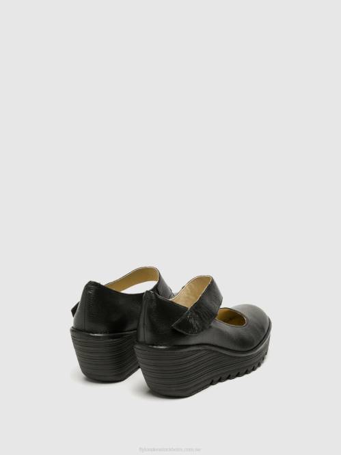 mary jane skor yasi682 kvinnor Fly London 2T02696 mousse svart