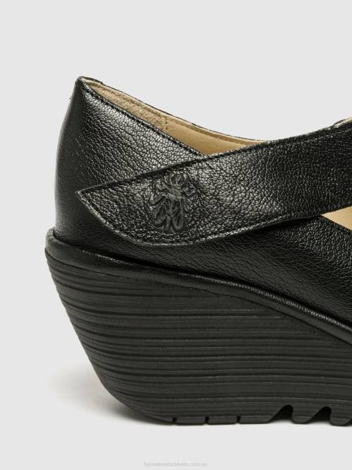 mary jane skor yasi682 kvinnor Fly London 2T02696 mousse svart