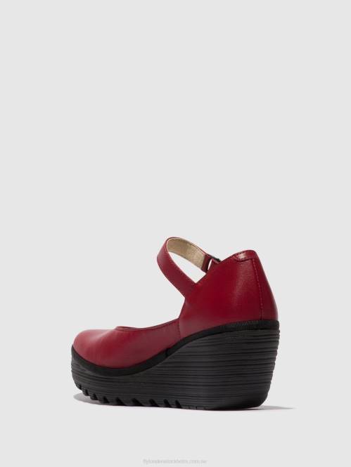 mary jane skor yawo345 kvinnor Fly London 2T02669 röd