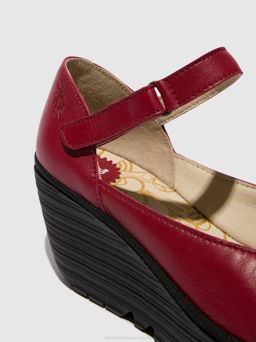 mary jane skor yawo345 kvinnor Fly London 2T02669 röd