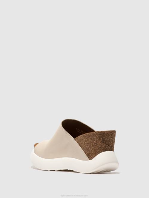 slip-on mulor gino966 kvinnor Fly London 2T02365 off-white