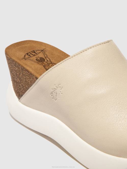 slip-on mulor gino966 kvinnor Fly London 2T02365 off-white
