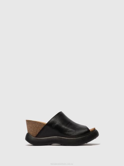 slip-on mulor gino966 kvinnor Fly London 2T02366 svart