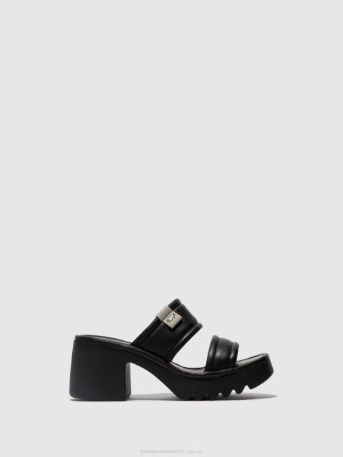 slip-on mulor mava432 kvinnor Fly London 2T02362 svart