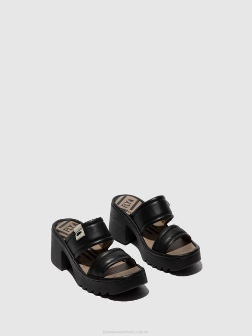 slip-on mulor mava432 kvinnor Fly London 2T02362 svart