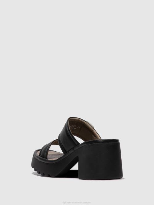 slip-on mulor mava432 kvinnor Fly London 2T02362 svart