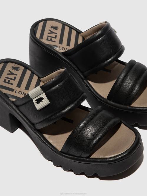 slip-on mulor mava432 kvinnor Fly London 2T02362 svart