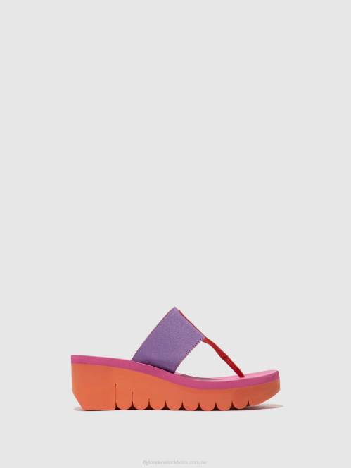 slip-on mulor yomu725 kvinnor Fly London 2T02360 orange/violett (rosa)