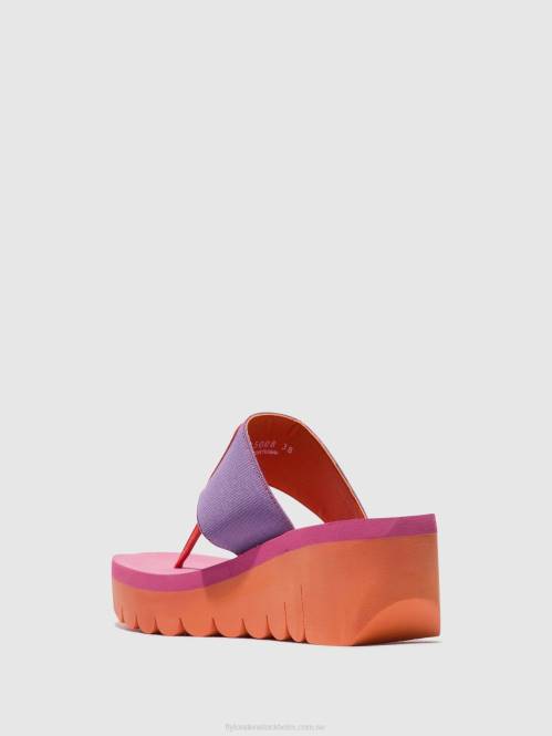 slip-on mulor yomu725 kvinnor Fly London 2T02360 orange/violett (rosa)