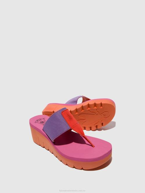 slip-on mulor yomu725 kvinnor Fly London 2T02360 orange/violett (rosa)