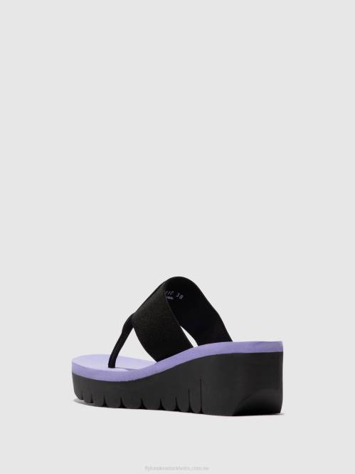slip-on mulor yomu725 kvinnor Fly London 2T02361 svart (viola)