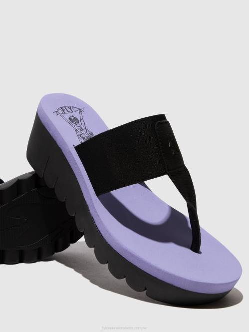 slip-on mulor yomu725 kvinnor Fly London 2T02361 svart (viola)