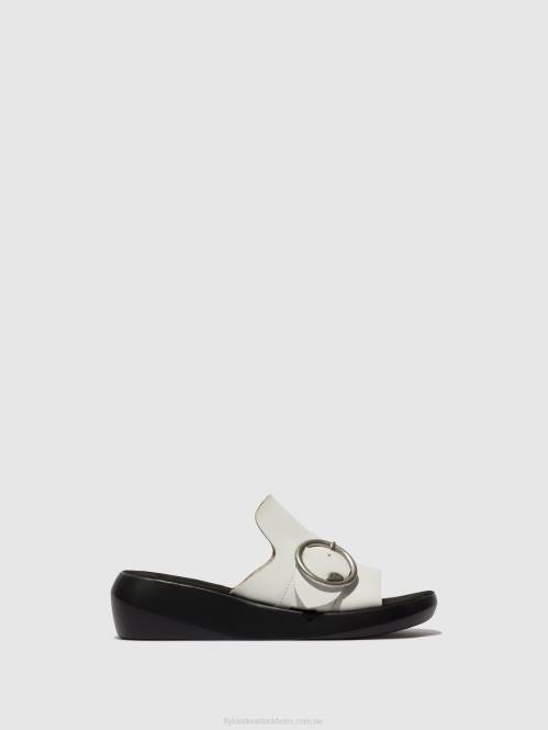 spänne mule beyd925 kvinnor Fly London 2T02380 off-white