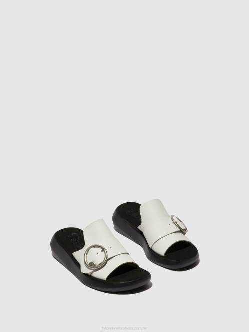 spänne mule beyd925 kvinnor Fly London 2T02380 off-white