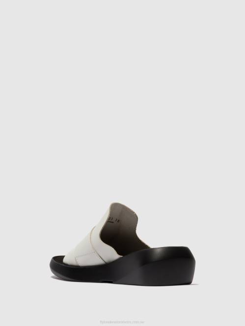 spänne mule beyd925 kvinnor Fly London 2T02380 off-white