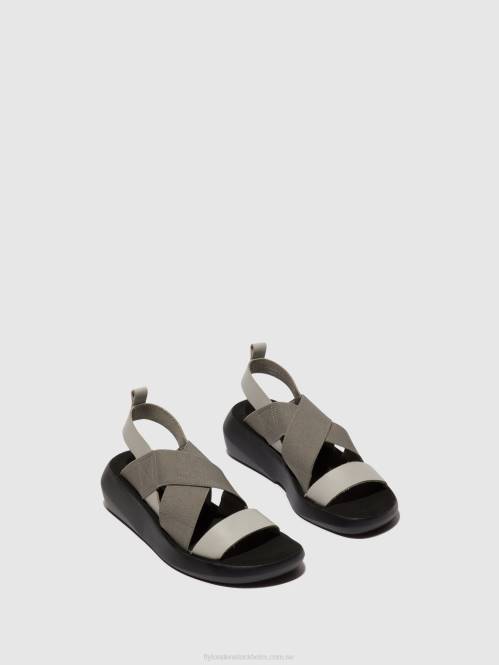 crossover sandaler baji848 kvinnor Fly London 2T02491 moln
