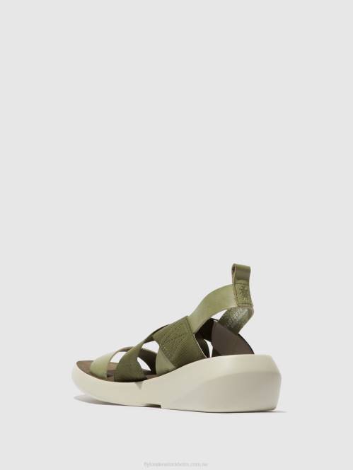 crossover sandaler baji848 kvinnor Fly London 2T02592 smog