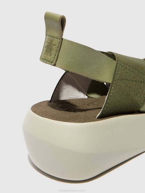 crossover sandaler baji848 kvinnor Fly London 2T02592 smog